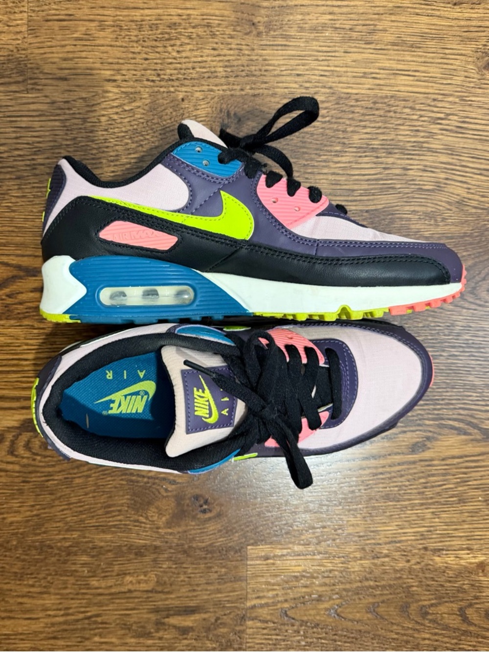 Nike Colorblock Air Max Sneakers - Pink, Purple, Blue & Neon Green